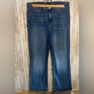ASOS Design Blue Denim Petite Bootcut Jeans